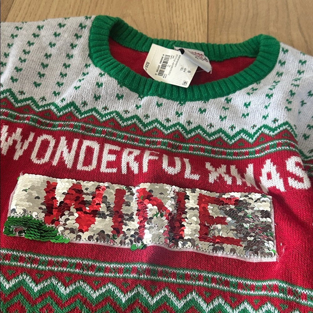 Festive Red and Green Christmas Sweater - Picture 3 of 3
